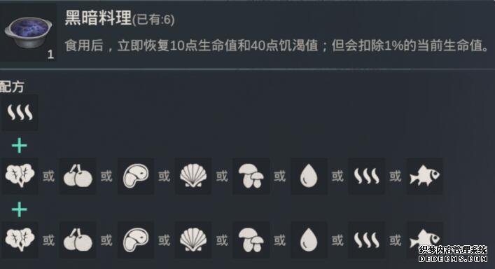 黎明重生有哪些食谱可以解锁 全食谱配方具体详情