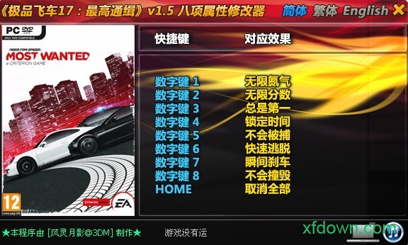 极品飞车17修改器