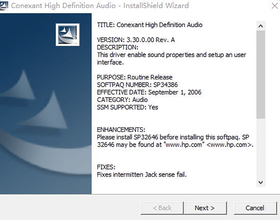 惠普笔记本声卡驱动器官方