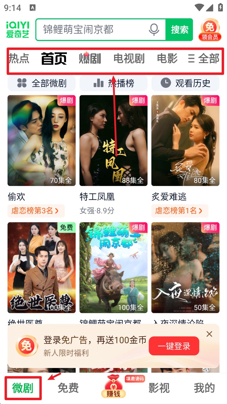 爱奇艺极速版免费