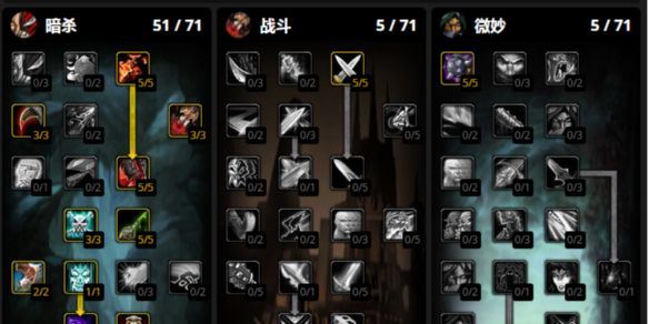 魔兽世界WLK怀旧服三系盗贼PVE天赋加点推荐