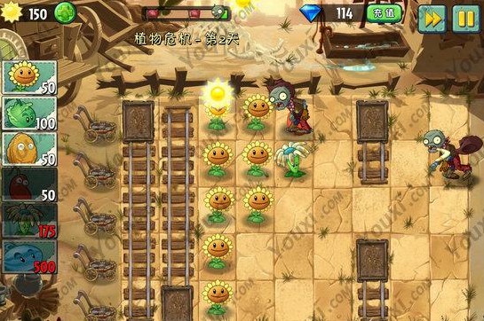 植物大战僵尸2狂野西部第二天植物危机图文攻略详尽解析