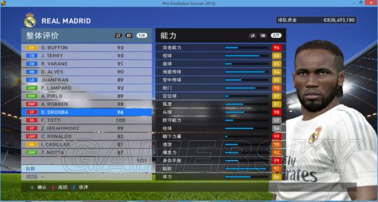 实况足球2016转世球员数据全面解析