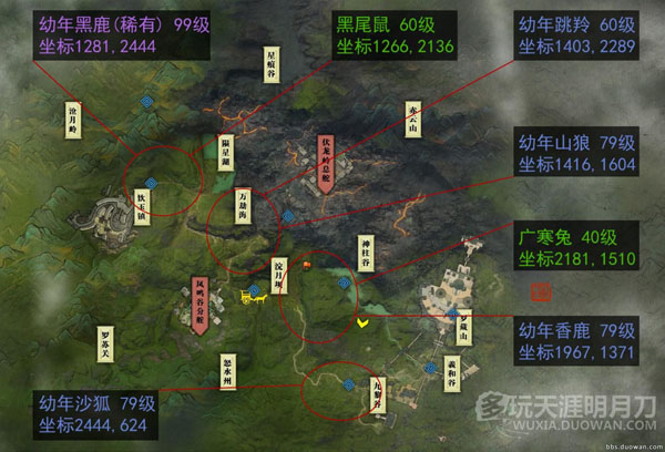 天涯明月刀OL全地图宠物捕捉地点与图鉴大全