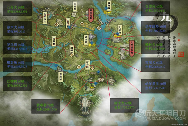 天涯明月刀OL全地图宠物捕捉地点与图鉴大全