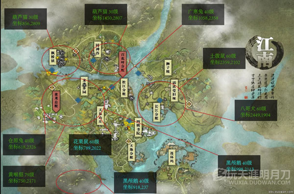 天涯明月刀OL全地图宠物捕捉地点与图鉴大全