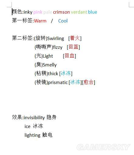 地穴童影药水颜色与效果的奇妙对应揭秘