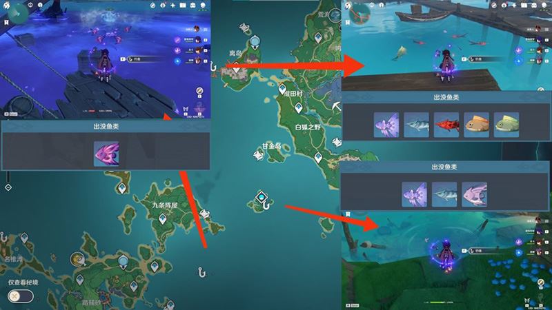 原神钓鱼点位置分布图,掌握各地图绝佳垂钓之处