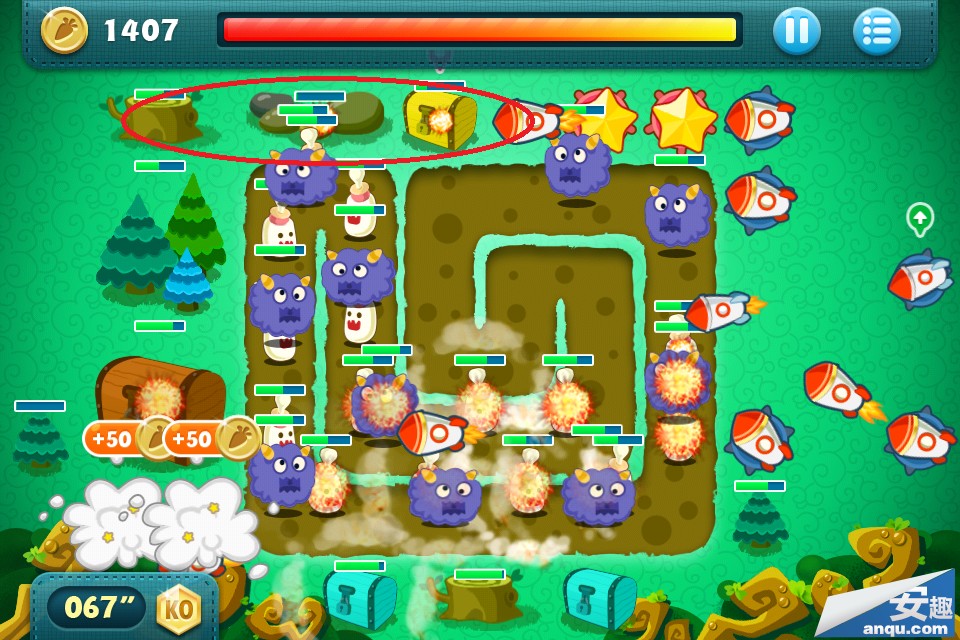 保卫萝卜BOSS模式第7关道具全清金牌攻略布阵图详解