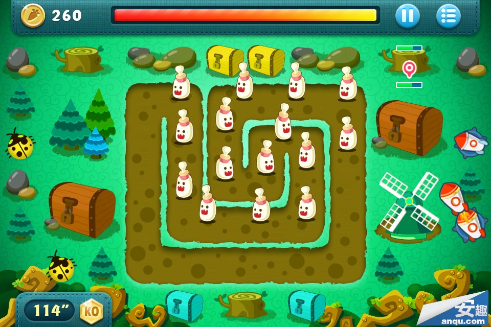 保卫萝卜BOSS模式第7关道具全清金牌攻略布阵图详解