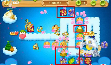 保卫萝卜2天际主题第65关金萝卜图文攻略