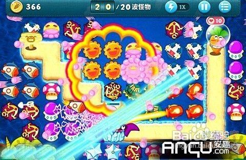 保卫萝卜深海1金萝卜布阵图轻松通关秘籍