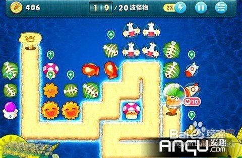 保卫萝卜深海1金萝卜布阵图轻松通关秘籍