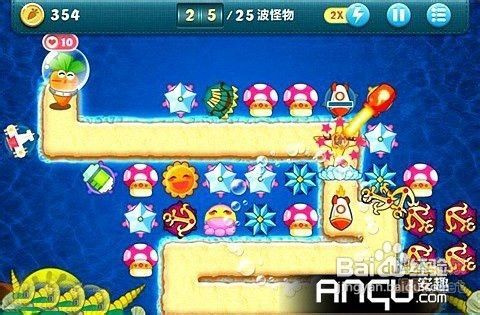 保卫萝卜深海1金萝卜布阵图轻松通关秘籍