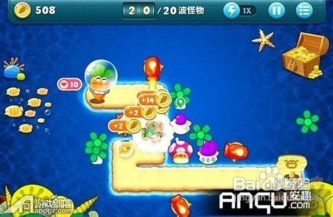 保卫萝卜深海1金萝卜布阵图轻松通关秘籍