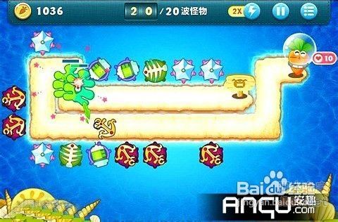 保卫萝卜深海1金萝卜布阵图轻松通关秘籍