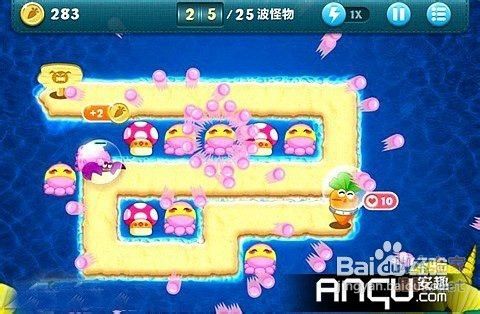 保卫萝卜深海1金萝卜布阵图轻松通关秘籍