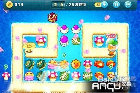 保卫萝卜深海1金萝卜布阵图轻松通关秘籍