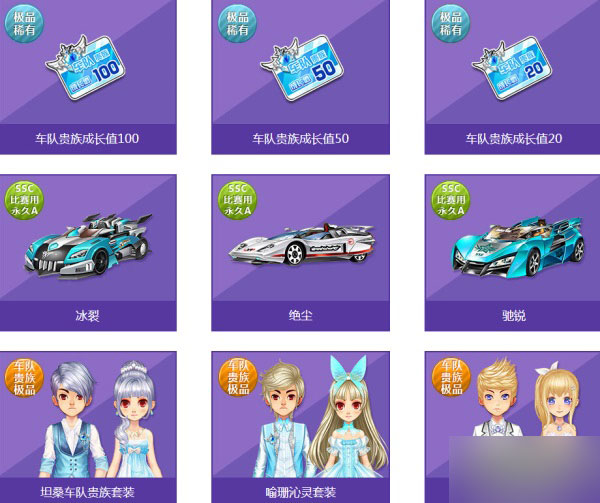 QQ飞车车队幸运星价格及开出奖励详解