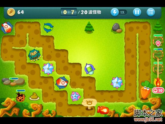 保卫萝卜挑战模式6图文并茂的通关攻略