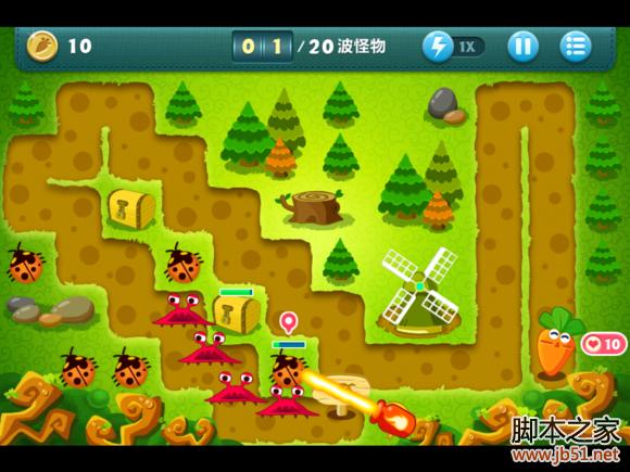 保卫萝卜挑战模式6图文并茂的通关攻略