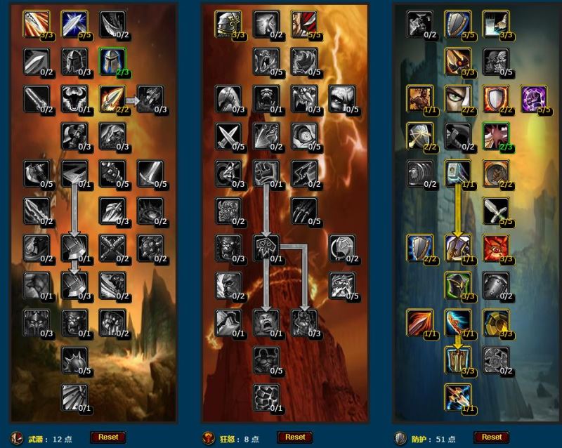 魔兽世界WLK怀旧服战士PVE天赋加点推荐